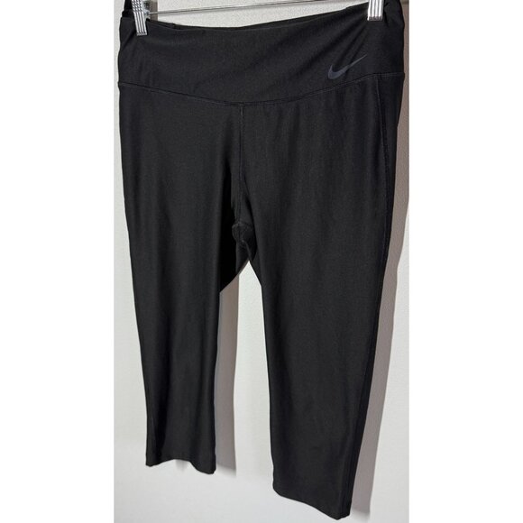 Nike Dri Fit Womens Carpi Leggings Large Black Activewear Walking Workout Gym - Picture 1 of 12